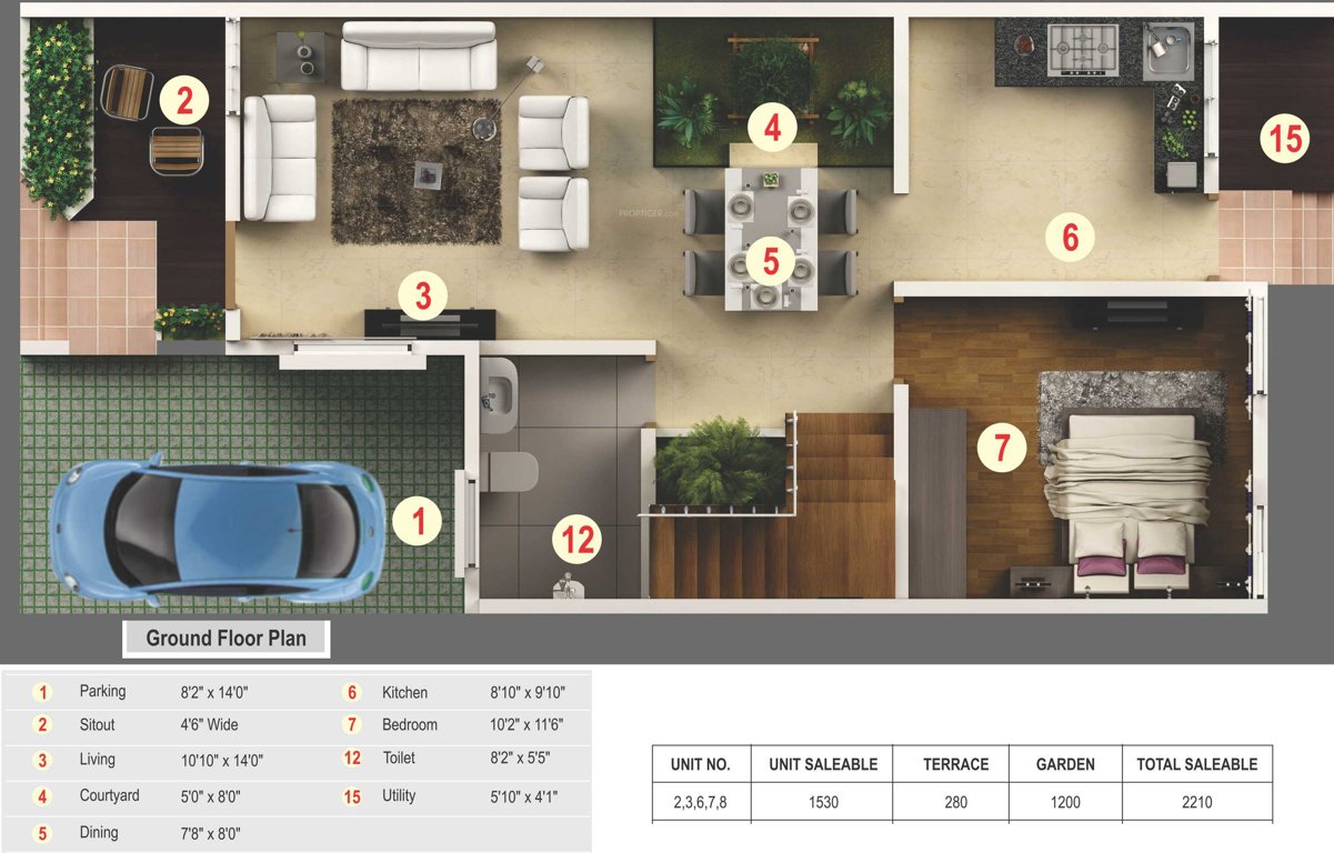 Mantra Omega Retreat (3BHK+3T (2,210 sq ft) 2210 sq ft)