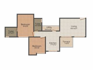 Majestique Fifth Avenue (2BHK+2T (803 sq ft) 803 sq ft) Majestique Fifth Avenue (2BHK+2T (803 sq ft) 803 sq ft)