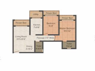 Dimples La Bellezza (2BHK+2T (935 sq ft) 935 sq ft) Dimples La Bellezza (2BHK+2T (935 sq ft) 935 sq ft)