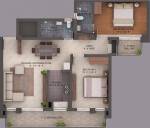 Floor Plan (2BHK+2T (1,260 sq ft) 1260 sq ft) Umang Realtech Summer Palms Floor Plan (2BHK+2T (1,260 sq ft) 1260 sq ft)