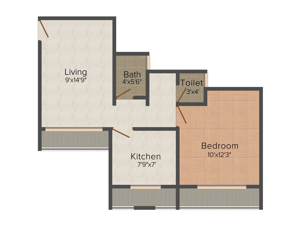 Hillsboro Rushabh Heights (1BHK+1T (580 sq ft) 580 sq ft)