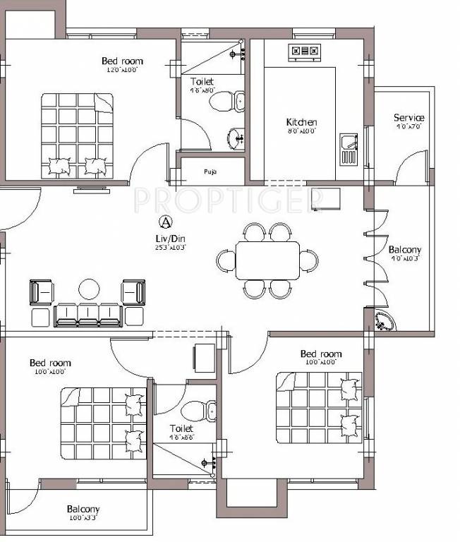 Pushkar Sai Nivas (3BHK+2T (1,400 sq ft) 1400 sq ft)
