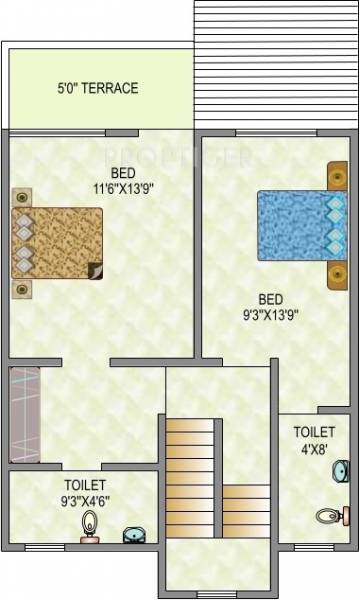 Manav Silver Winds Phase 1 First Floor Plan (3BHK+3T)