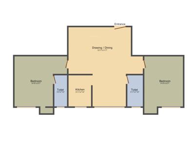 Vibgyor Manzil (2BHK+2T (943 sq ft) 943 sq ft)