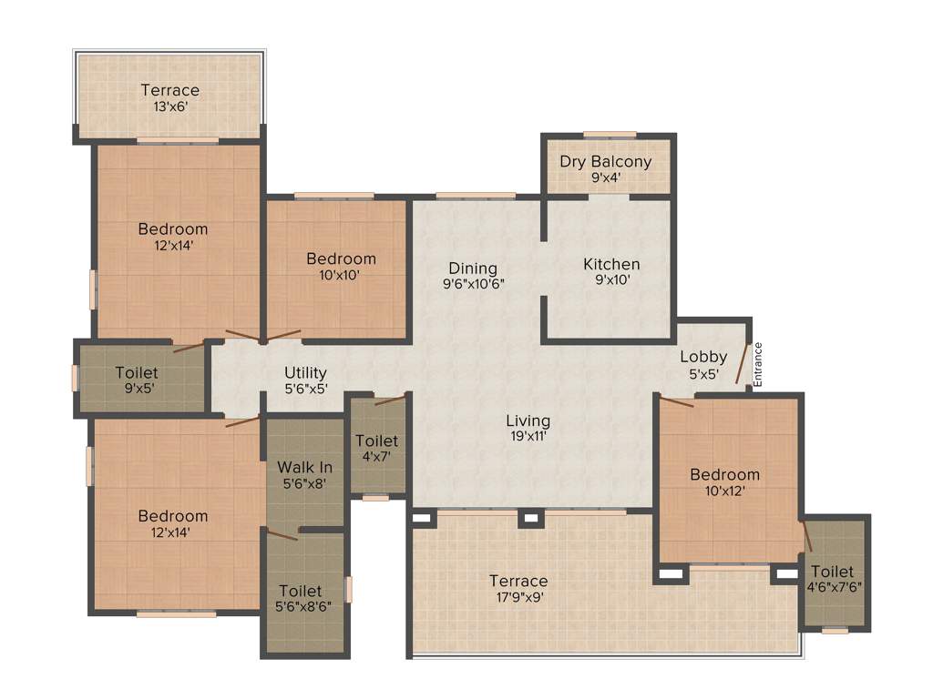 Nirmiti Crimson Dale (4BHK+4T (2,094 sq ft) 2094 sq ft)