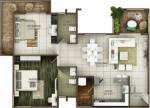 Concorde Epitome (2BHK+2T (1,369 sq ft) 1369 sq ft)