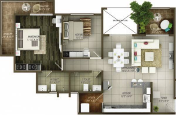 Concorde Epitome (2BHK+2T (1,316 sq ft) 1316 sq ft) Concorde Epitome (2BHK+2T (1,316 sq ft) 1316 sq ft)