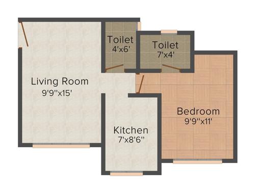 Kamya Pankil (1BHK+2T (660 sq ft) 660 sq ft)