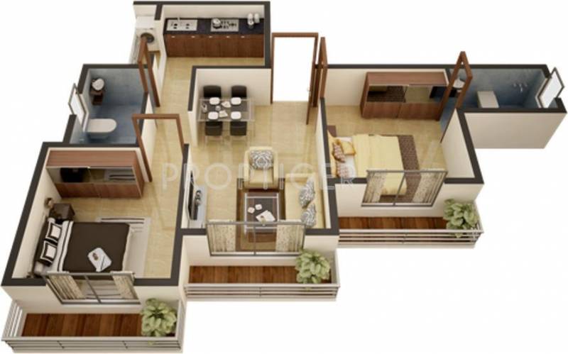 Space Green Earth Residency (2BHK+2T (820 sq ft) 820 sq ft)