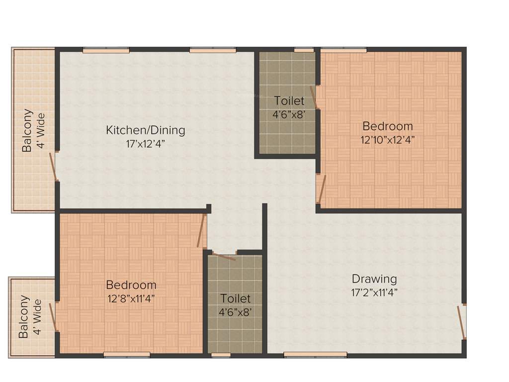 Pranava Gitaaar (2BHK+2T (1,225 sq ft) 1225 sq ft)