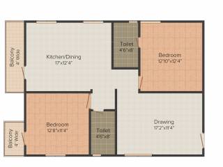 Pranava Gitaaar (2BHK+2T (1,225 sq ft) 1225 sq ft) Pranava Gitaaar (2BHK+2T (1,225 sq ft) 1225 sq ft)