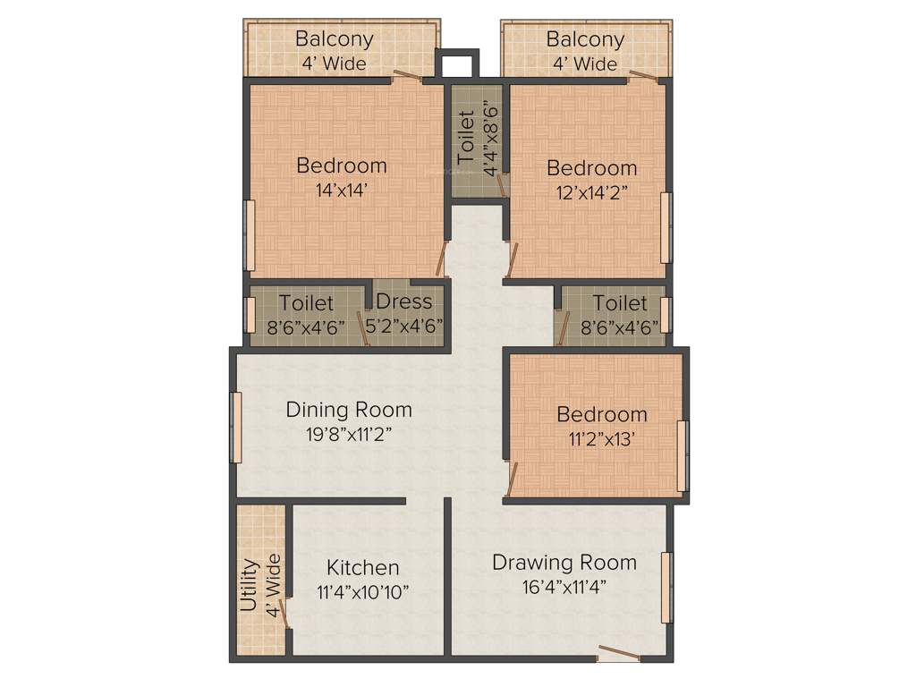 Pranava Gitaaar (3BHK+3T (1,905 sq ft) 1905 sq ft)
