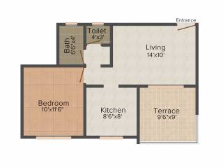 Ram Livogue (1BHK+1T (630 sq ft) 630 sq ft)