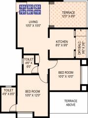 Ram Livogue (2BHK+2T (920 sq ft) 920 sq ft)