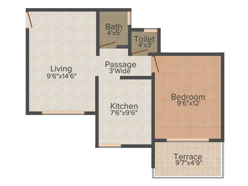 Aarya Green Lawns (1BHK+1T (642 sq ft) 642 sq ft)