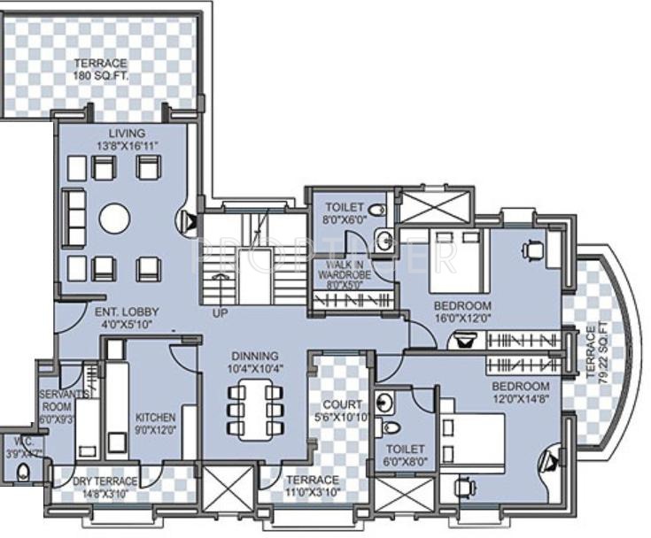 Soham Developers Soham Eternity Floor Plan (4BHK+4T)