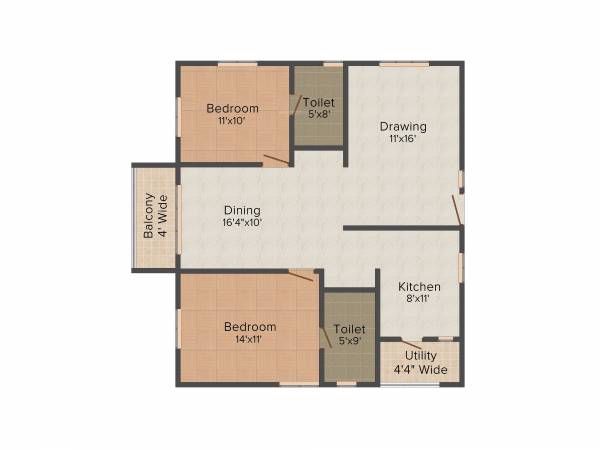 Aparna CyberZon (2BHK+2T (1,245 sq ft) 1245 sq ft)