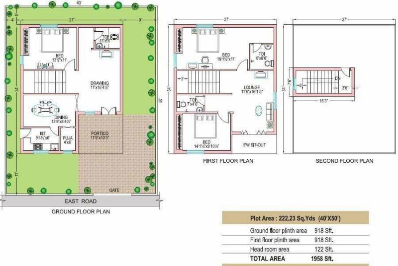 Jaiveer Luxury Homes (3BHK+3T (1,958 sq ft)   Pooja Room 1958 sq ft)