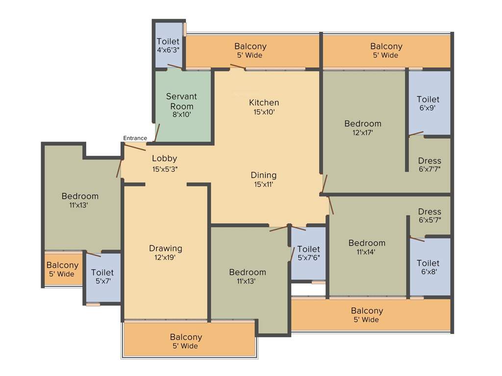 Apex Athena (4BHK+4T (2,725 sq ft) + Servant Room 2725 sq ft)