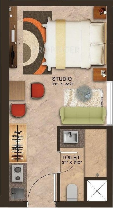 Wave Edenia (1BHK+1T (422 sq ft) 422 sq ft)