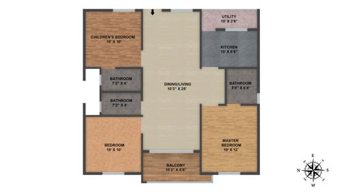 Janapriya Classic Homes (3BHK+3T (1,125 sq ft) 1125 sq ft)