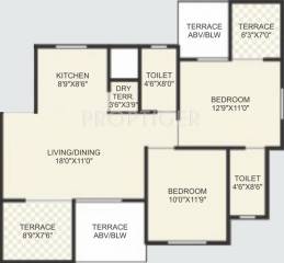 Jhamtani Ace Almighty (2BHK+2T (1,010 sq ft) 1010 sq ft)