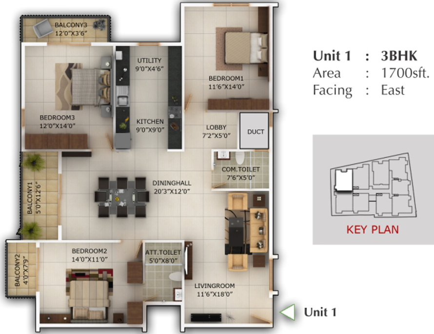 TG Vajra (3BHK+2T (1,700 sq ft) 1700 sq ft) TG Vajra (3BHK+2T (1,700 sq ft) 1700 sq ft)