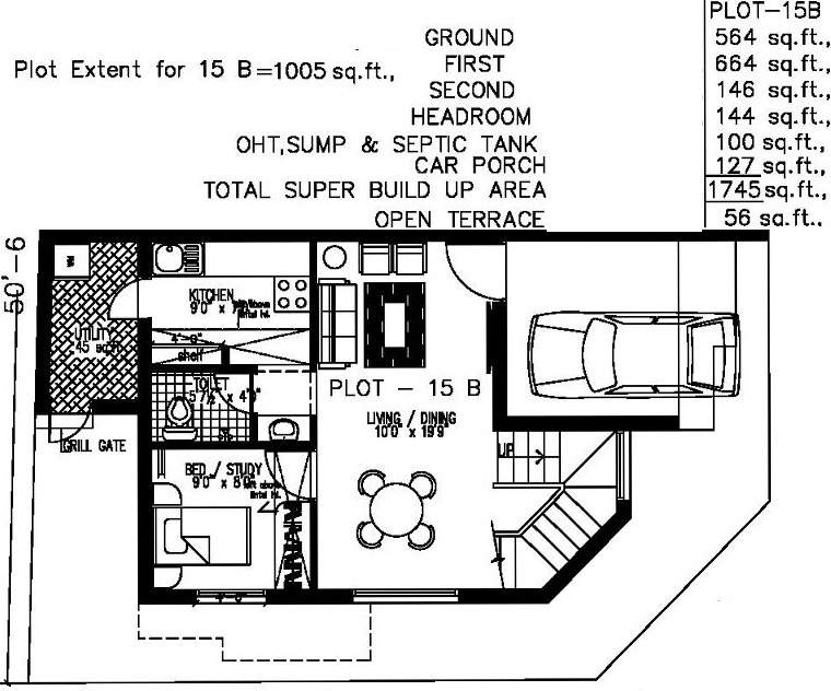  serene county Floor Plan Ground Floor Plan