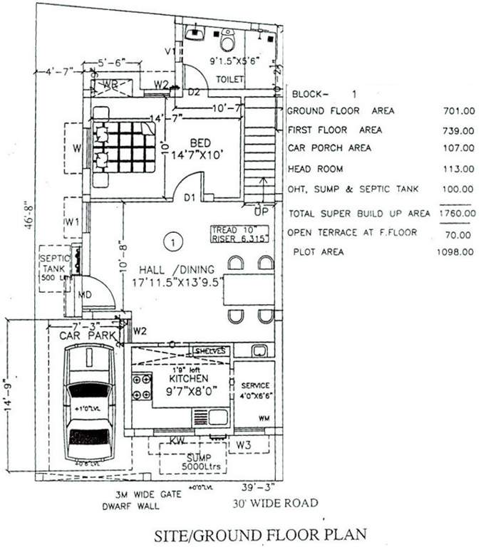  serene county Floor Plan Ground Floor Plan