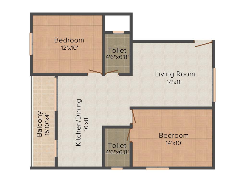 DS DSMAX SWATANTRA (2BHK+2T (1,080 sq ft) 1080 sq ft)