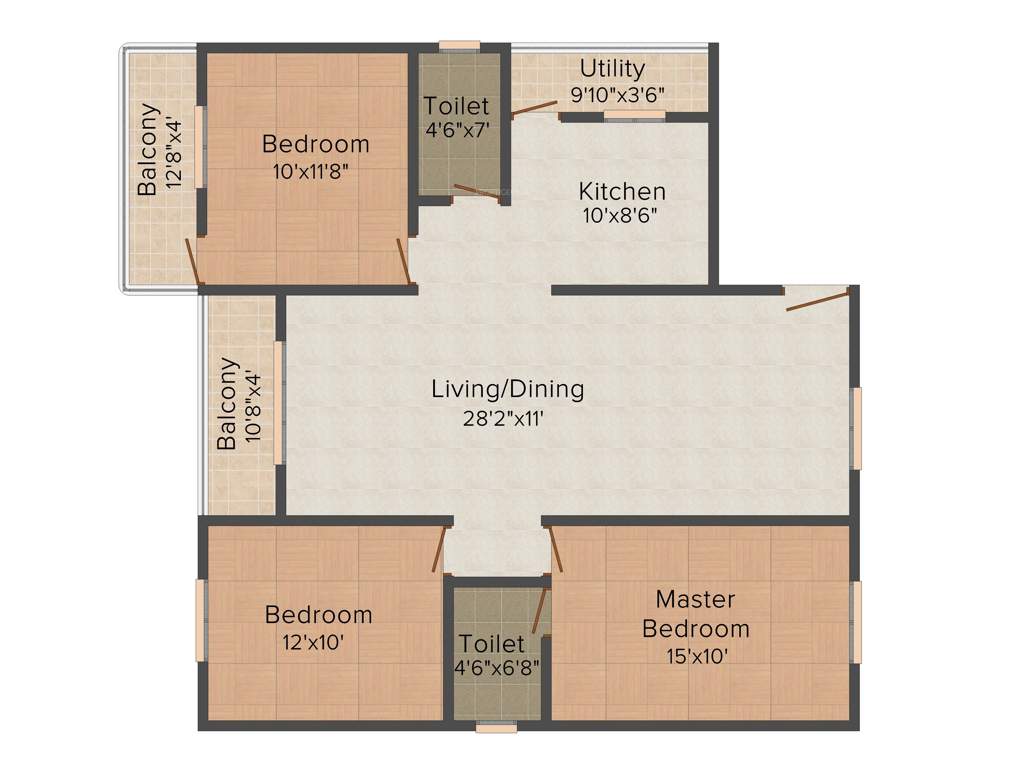 DS DSMAX SWATANTRA (3BHK+3T (1,548 sq ft) 1548 sq ft)