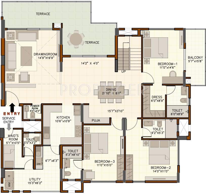 August Grand (5BHK+6T (4,992 sq ft) + Servant Room 4992 sq ft)