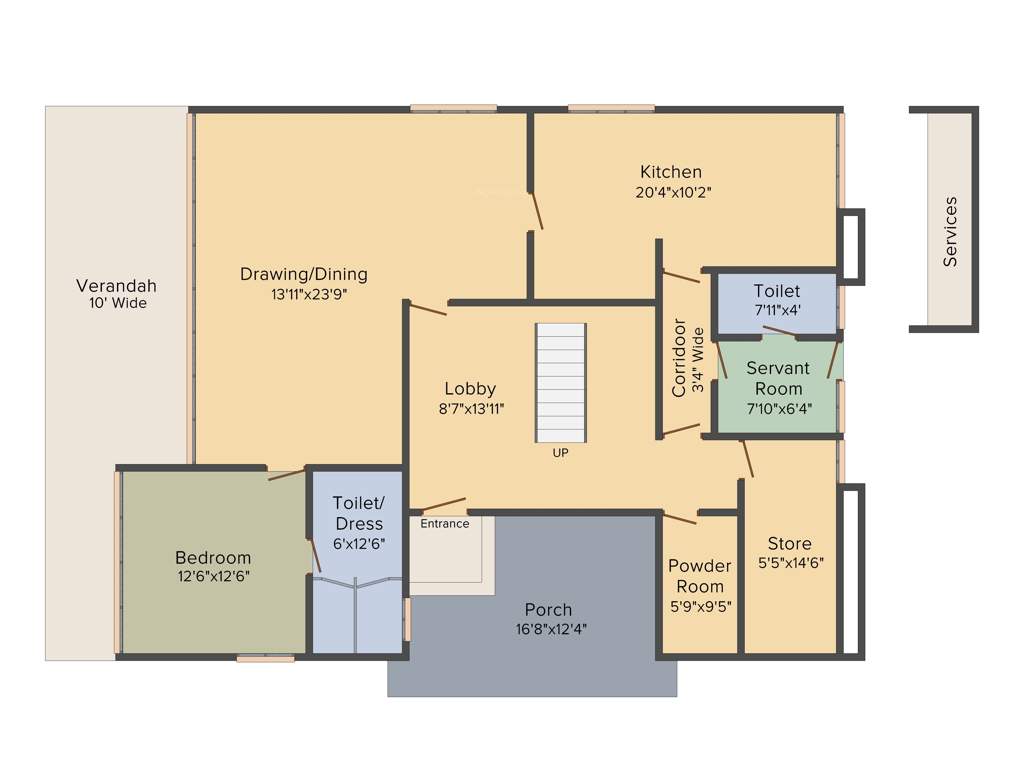 Vedic Golf Grove (4BHK+4T (3,954 sq ft)   Servant Room 3954 sq ft)