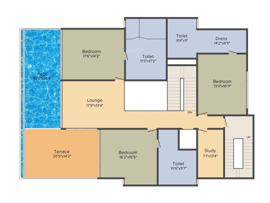 Vedic Golf Grove (5BHK+5T (5,162 sq ft)   Study Room 5162 sq ft)