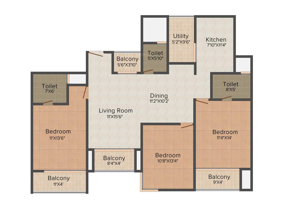 Southern Residency Park (3BHK+3T (1,733 sq ft) 1733 sq ft)