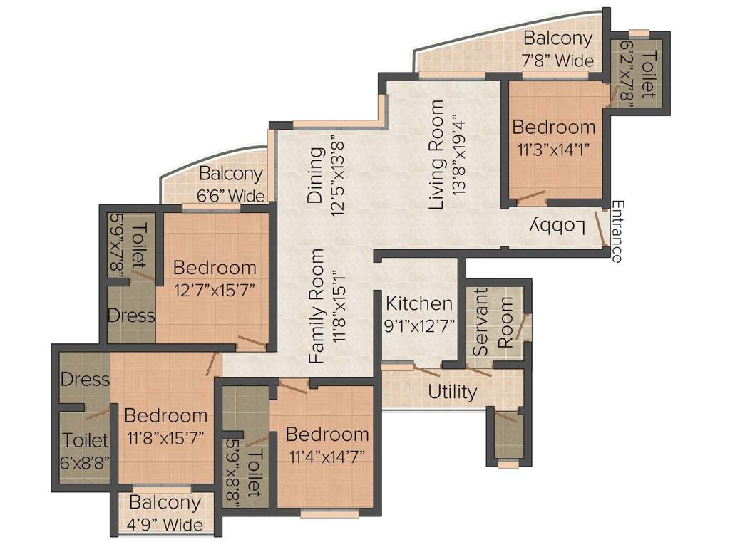 ATS One Hamlet (4BHK+4T (3,150 sq ft) 3150 sq ft)