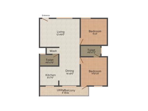 Puja Nakshatra (2BHK+2T (1,083 sq ft) 1083 sq ft)