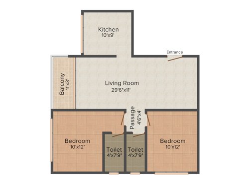 S Raheja Gurukripa (2BHK+2T (830 sq ft) 830 sq ft) S Raheja Gurukripa (2BHK+2T (830 sq ft) 830 sq ft)