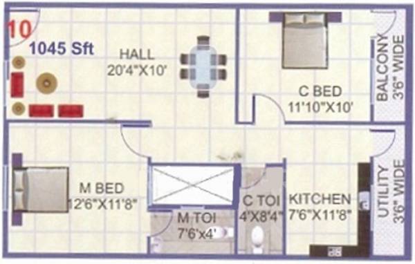  aniketh-residency-1 Floor Plan Floor Plan