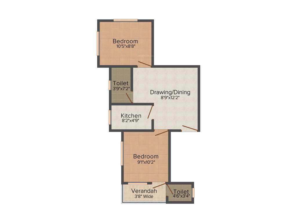 JPK Enclave Pvt Ltd Green Paradise (2BHK+2T (730 sq ft) 730 sq ft)