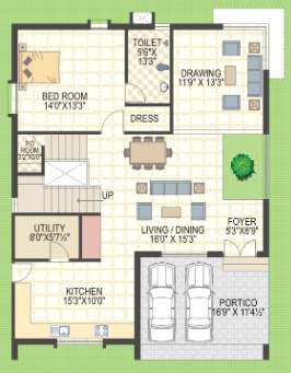 richmond villas Floor Plan Ground Floor Plan