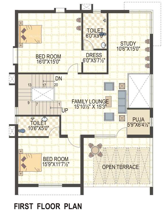  richmond villas Floor Plan First Floor Plan