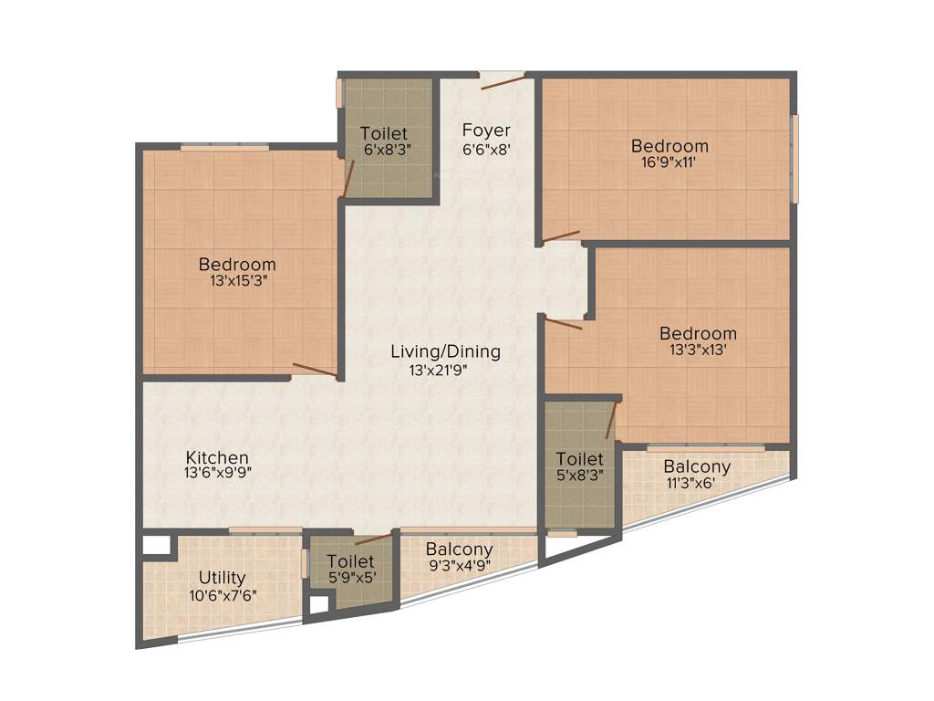 Klassik Landmark (3BHK+3T (1,787 sq ft) 1787 sq ft)