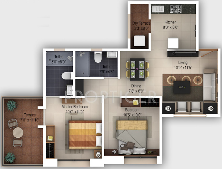 Vilas Javdekar Yashwin (2BHK+2T (900 sq ft) 900 sq ft)