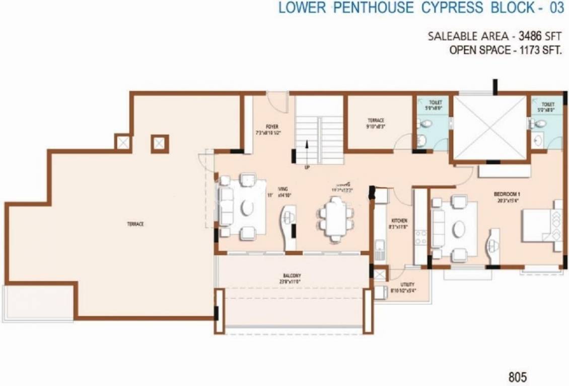  willows Floor Plan Lower Level Duplex Plan