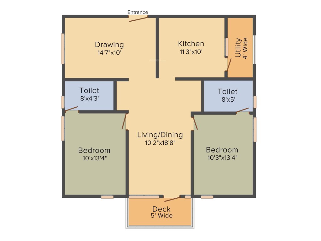 Theme Golf View (2BHK+2T (1,295 sq ft) 1295 sq ft)