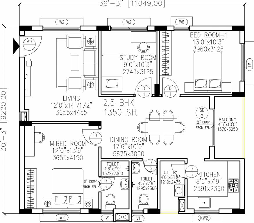 GK Pride (2BHK+2T (1,350 sq ft) Study Room 1350 sq ft) GK Pride (2BHK+2T (1,350 sq ft) Study Room 1350 sq ft)