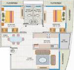Matoshree Group Vasant Kunj Floor Plan (2BHK+2T)