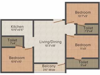 Divine Prasanthi Nagar (2BHK+2T (800 sq ft) 800 sq ft)