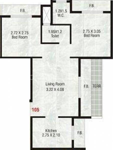 Bhoomi Shubhdhara (2BHK+1T (960 sq ft) 960 sq ft)